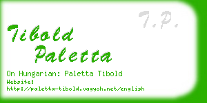 tibold paletta business card